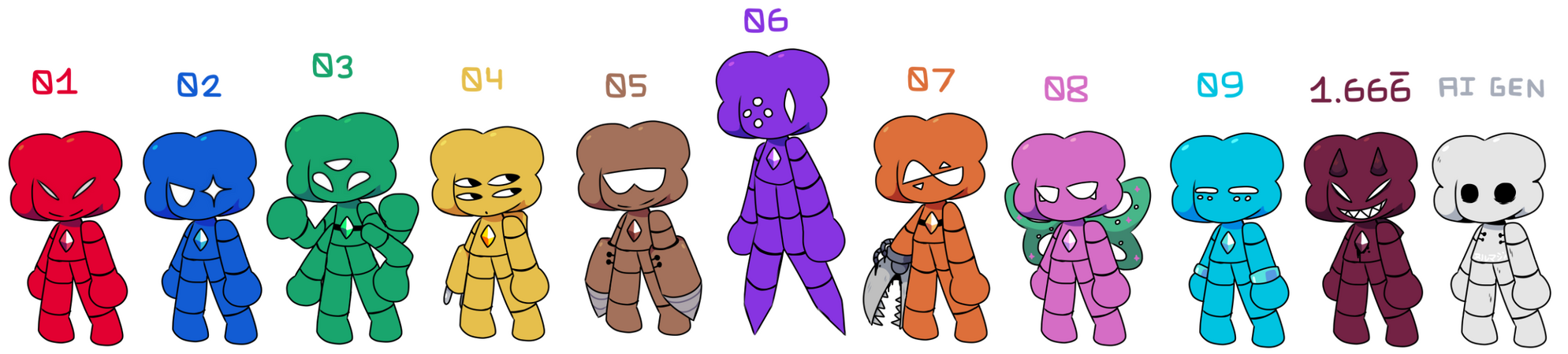 Characters from my upcoming animated series